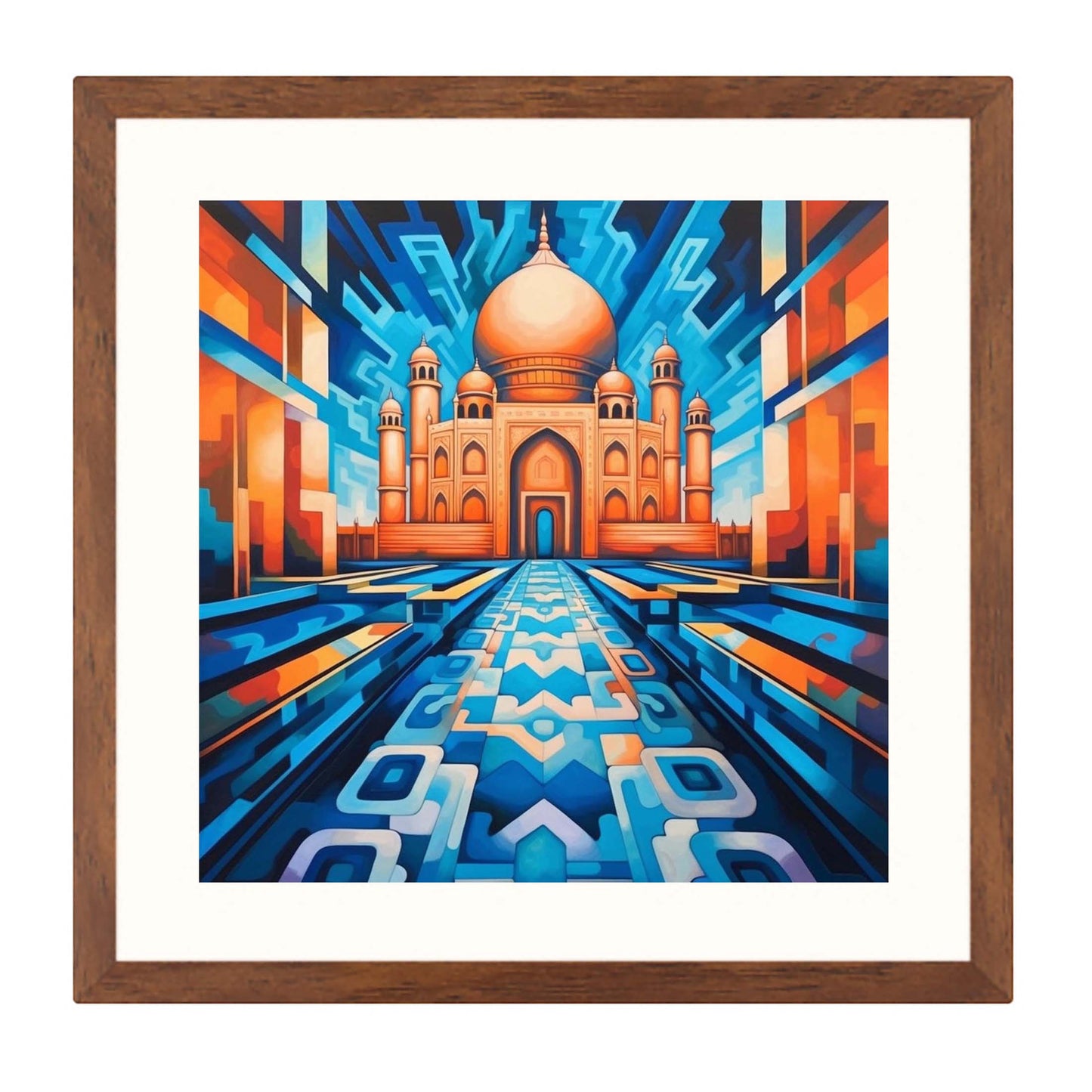 Taj Mahal - Wandbild in der Stilrichtung des Futurismus