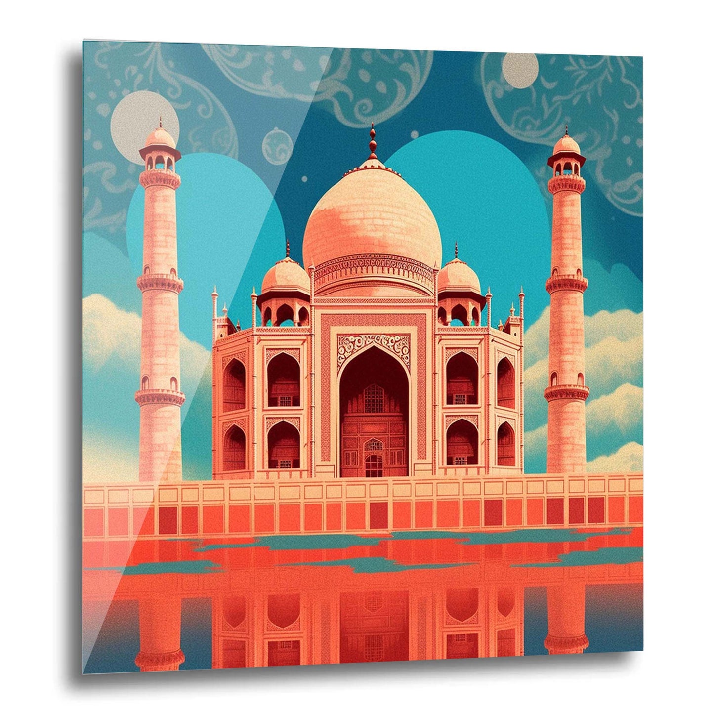 Taj Mahal - Wandbild in der Stilrichtung des Minimalismus
