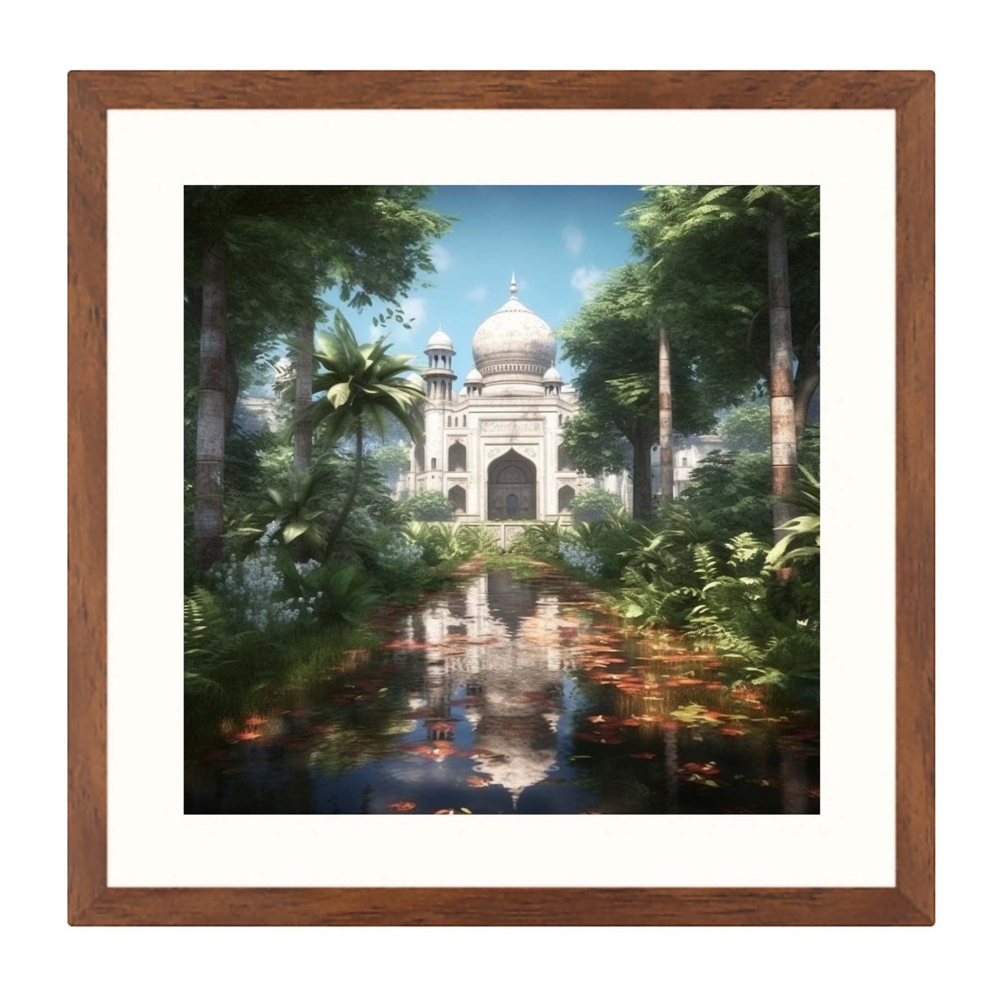 Taj Mahal - Wandbild in der Stilrichtung Urban Jungle