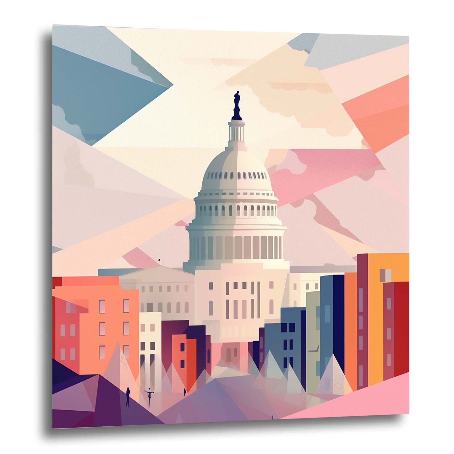 Washington Kapitol - Wandbild in der Stilrichtung des Minimalismus
