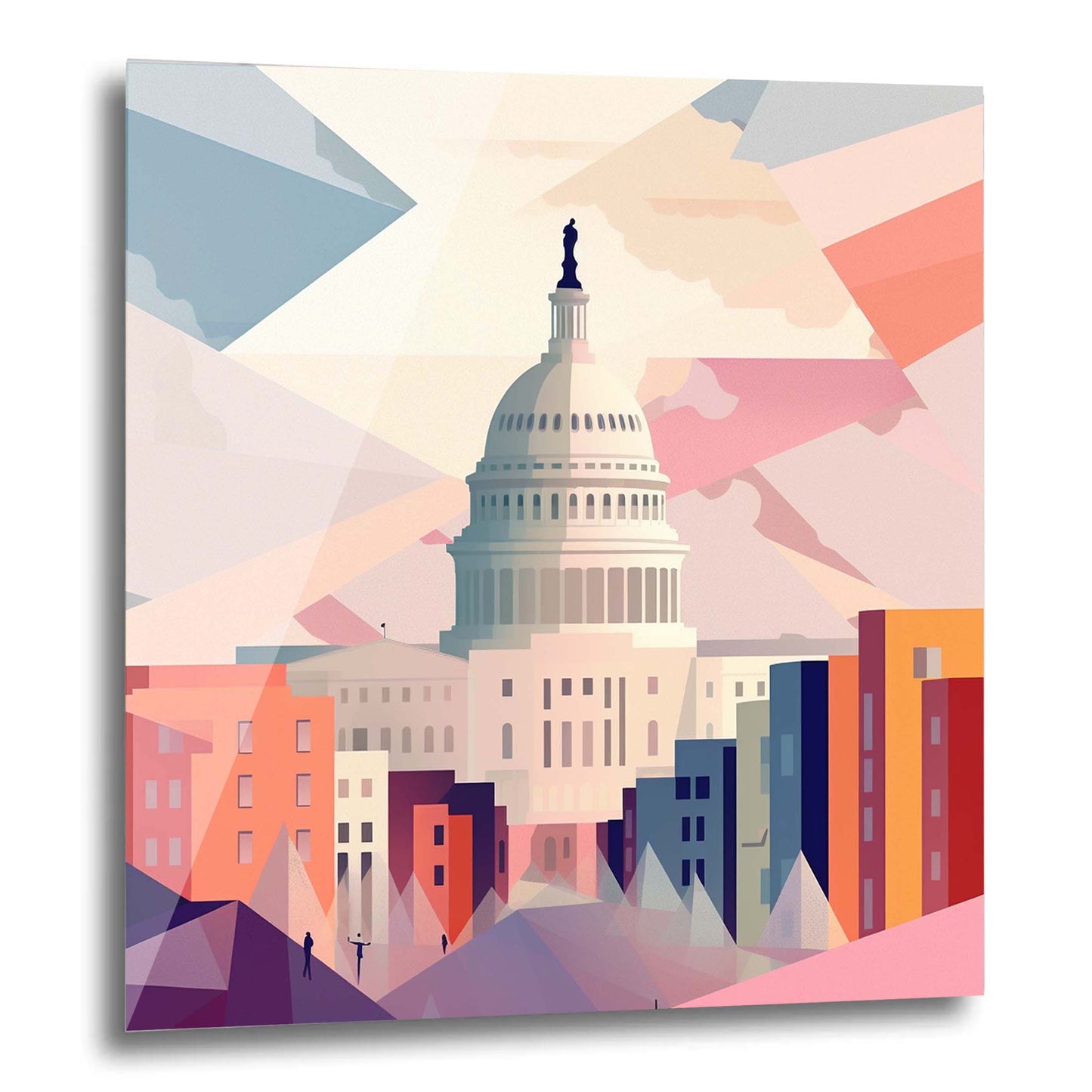 Washington Kapitol - Wandbild in der Stilrichtung des Minimalismus