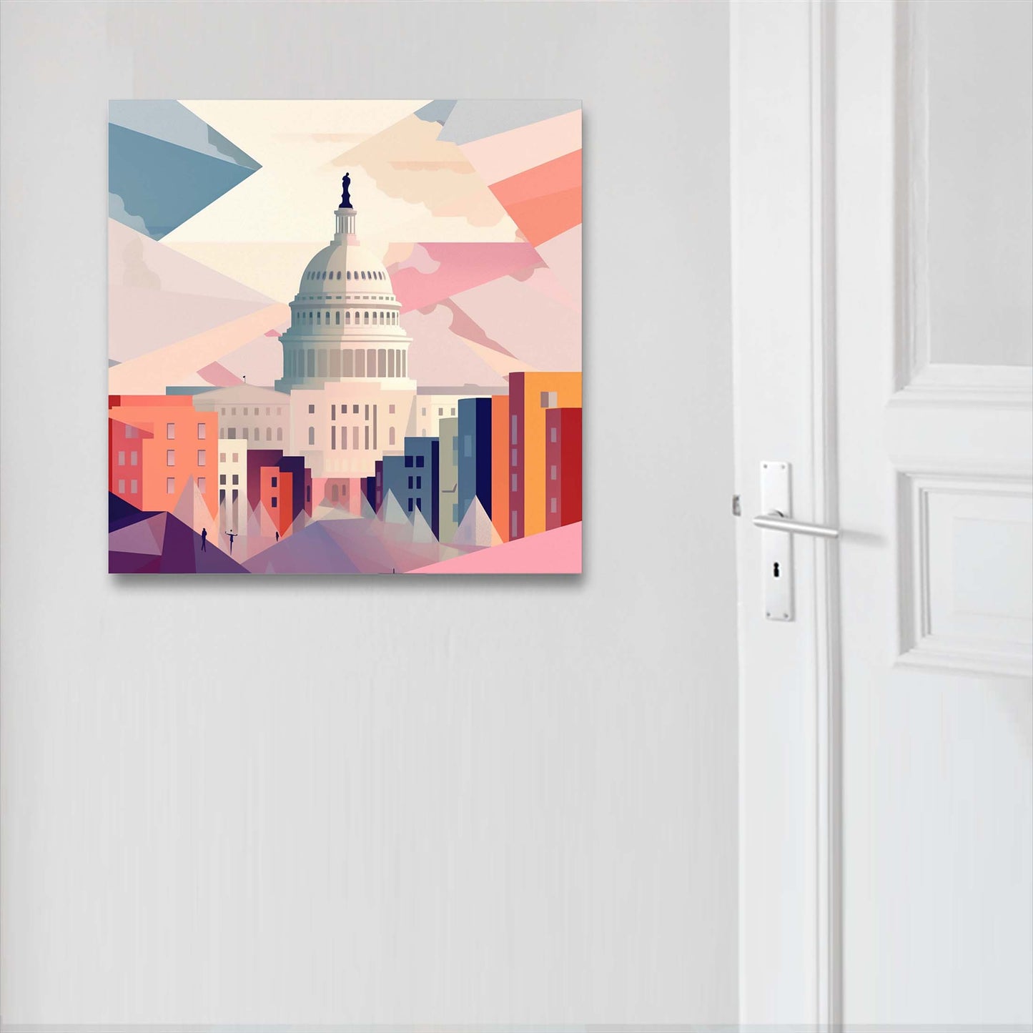 Washington Kapitol - Wandbild in der Stilrichtung des Minimalismus