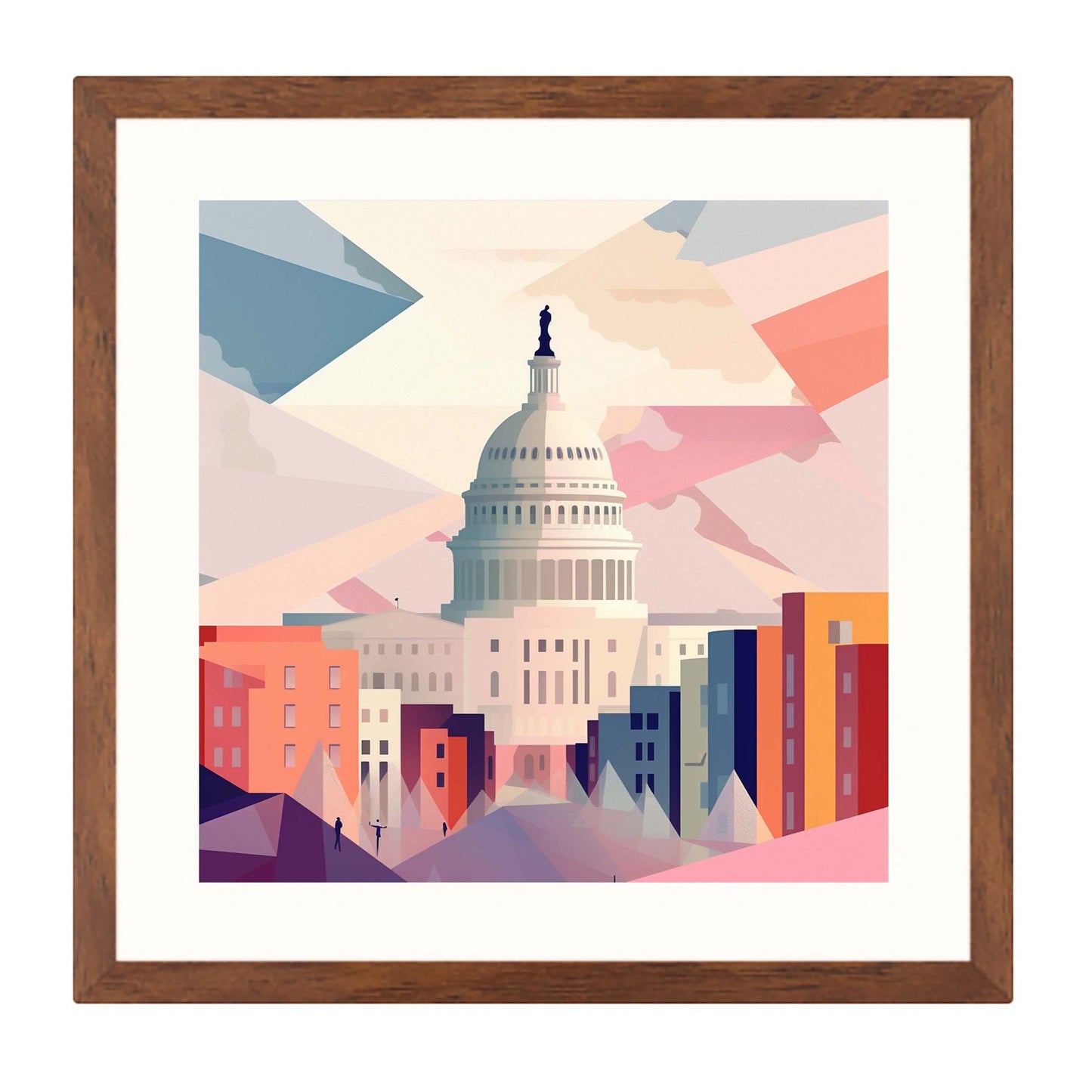 Washington Kapitol - Wandbild in der Stilrichtung des Minimalismus