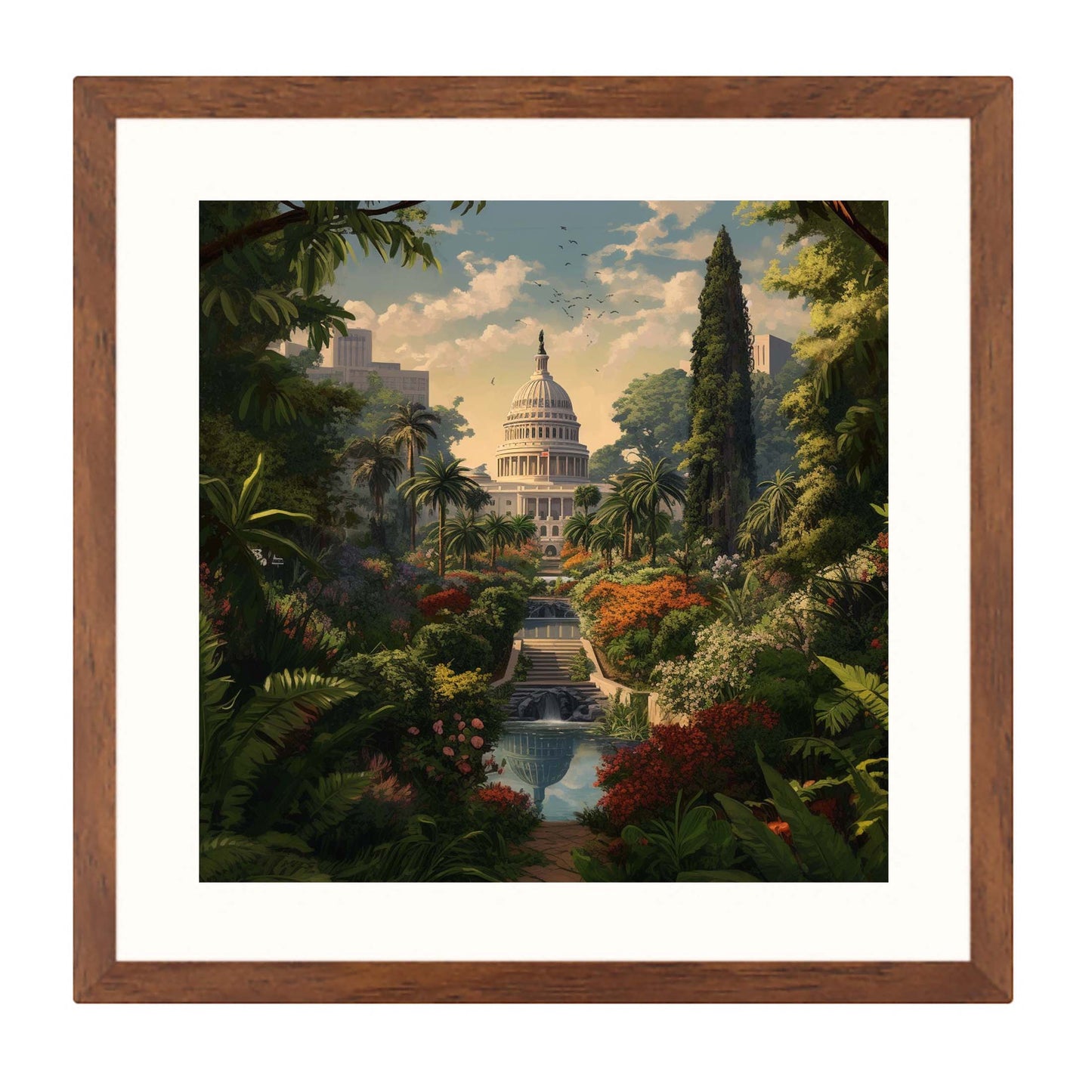 Washington Kapitol - Wandbild in der Stilrichtung Urban Jungle