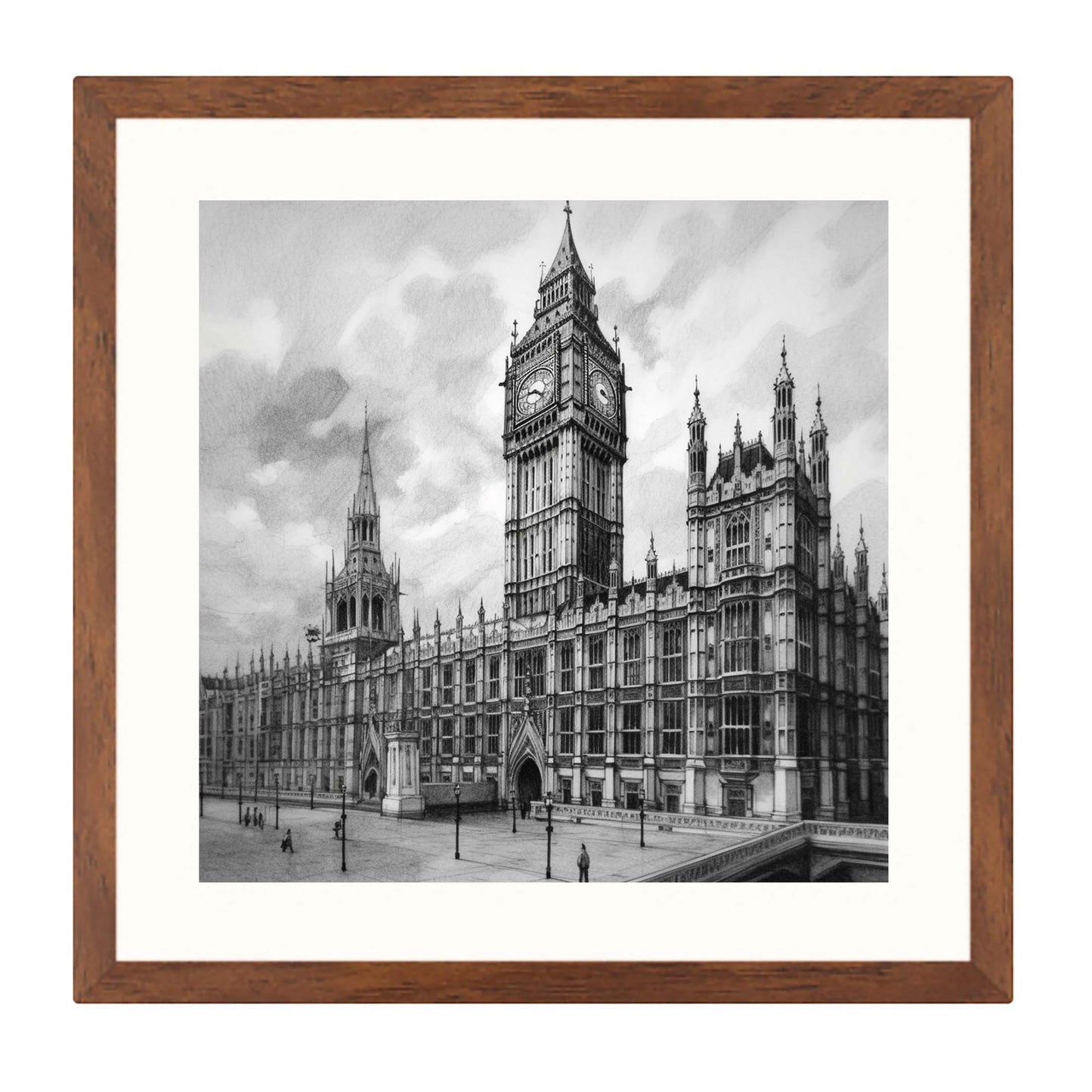 London Westminster Palace - Wandbild in der Stilrichtung einer Zeichnung