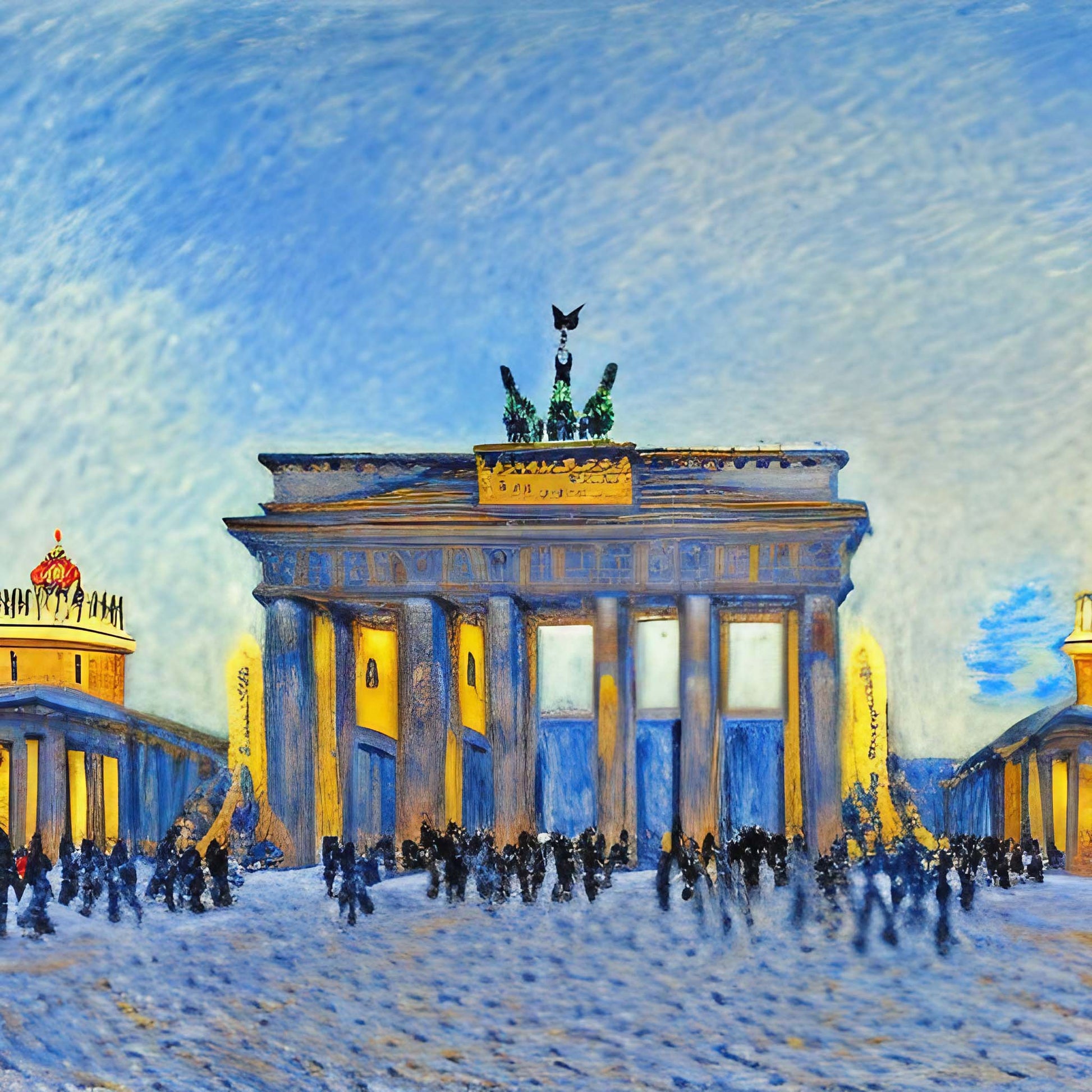 Urbanisto - Berlin Brandenburger Tor - Wandbild in der Stilrichtung des Impressionismus