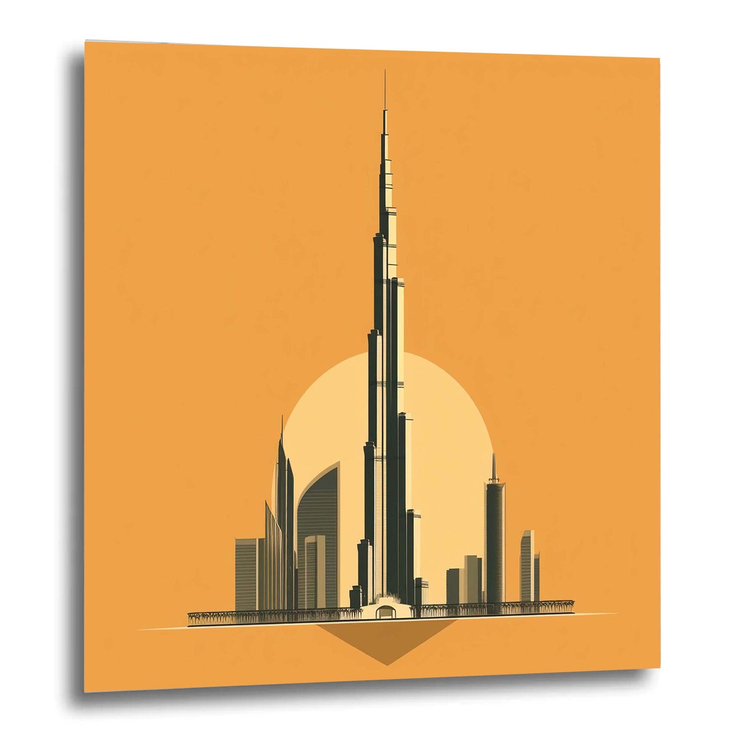 Dubai Burj Khalifa - Wandbild in der Stilrichtung des Minimalismus