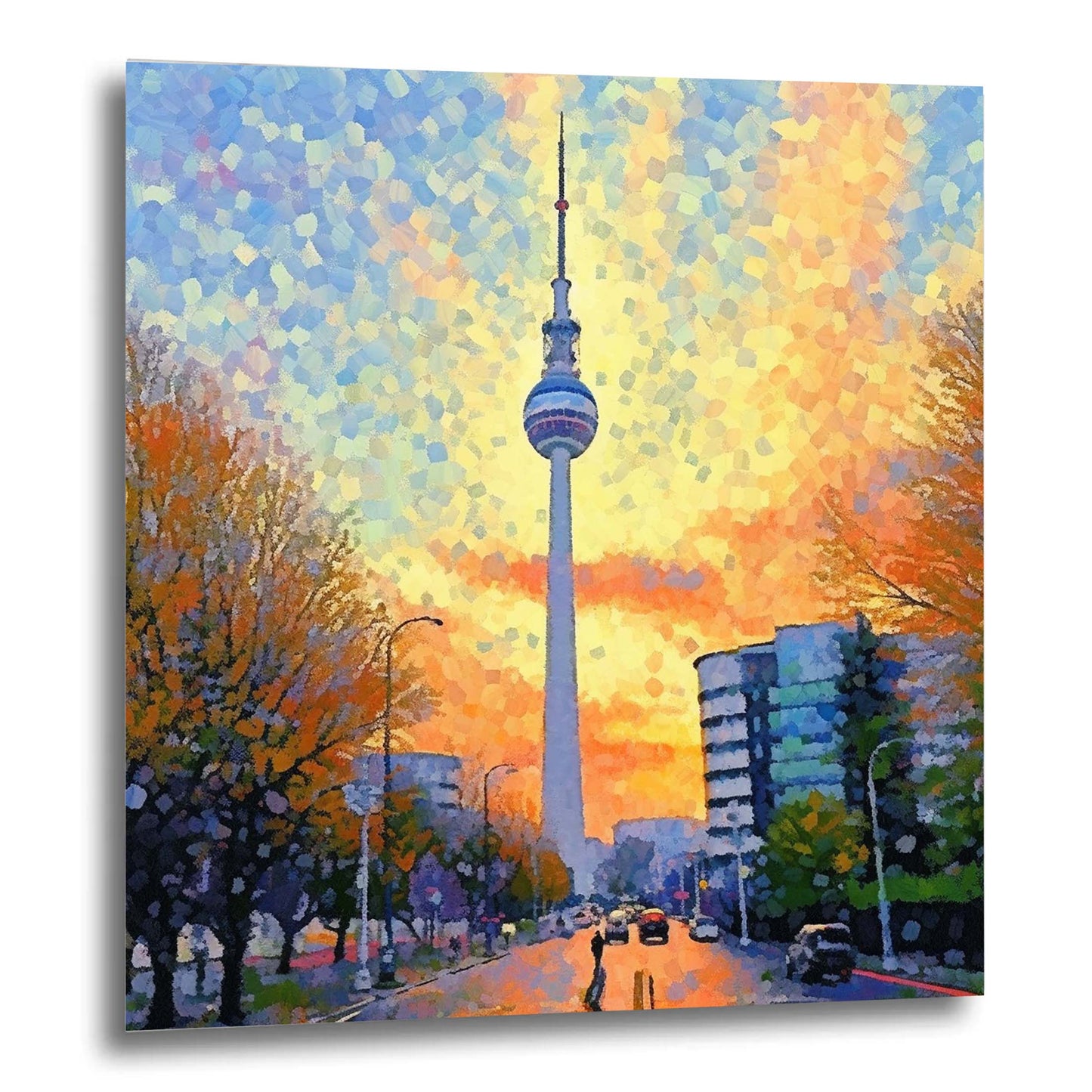 Berlin Fernsehturm - Wandbild in der Stilrichtung des Impressionismus
