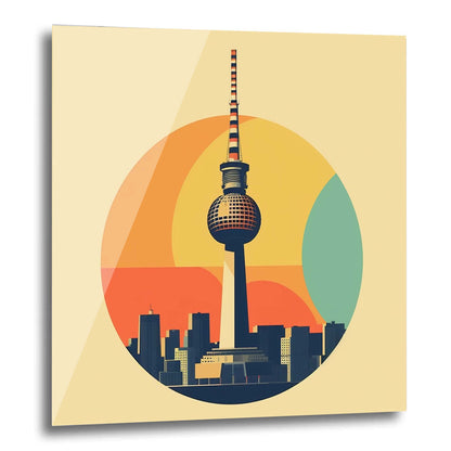 Berlin Fernsehturm - Wandbild in der Stilrichtung des Minimalismus