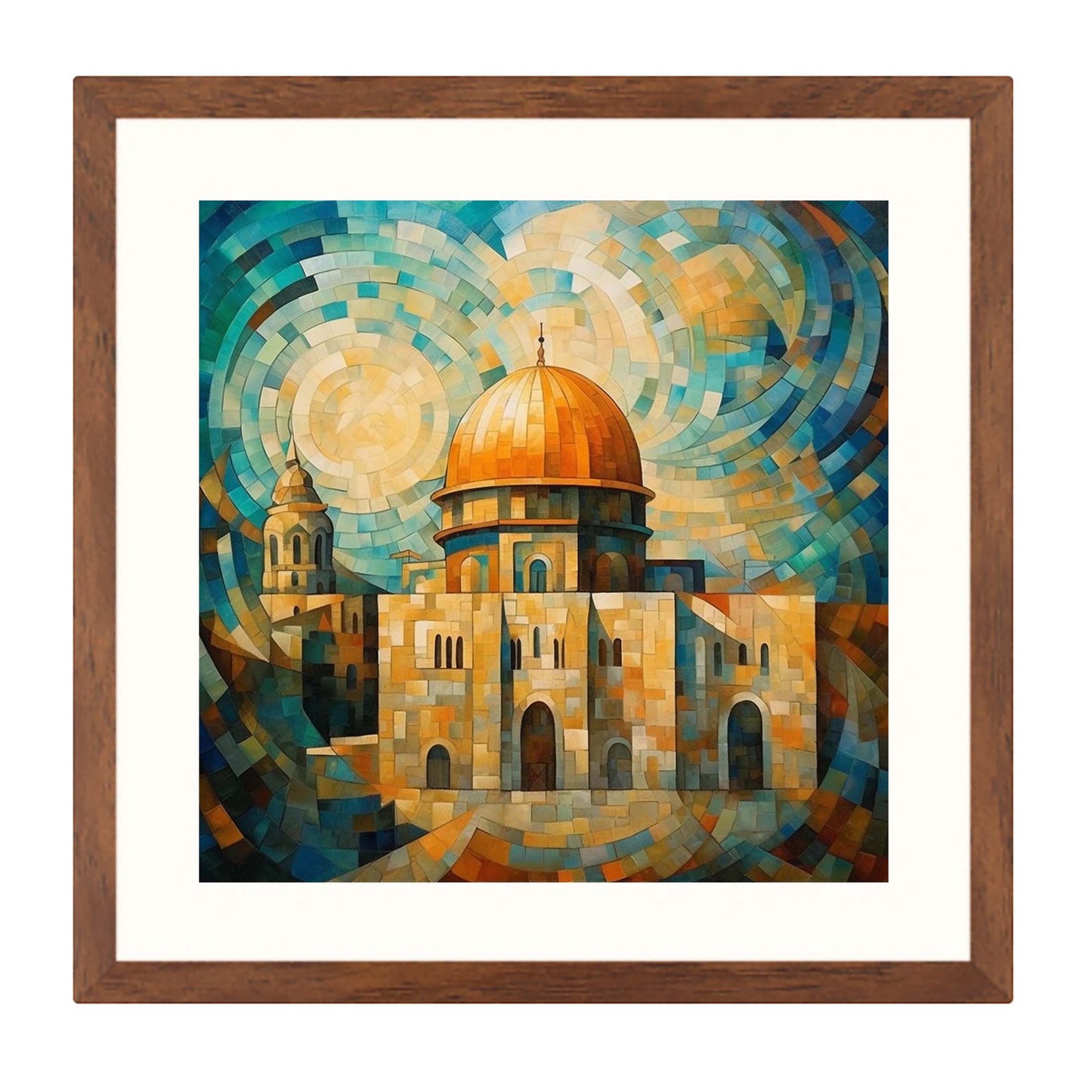 Jerusalem Felsendom - Wandbild in der Stilrichtung des Expressionismus