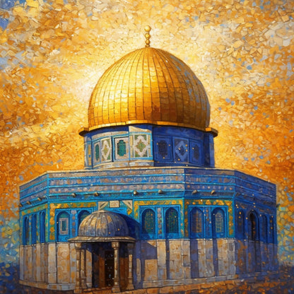 Jerusalem Felsendom - Wandbild in der Stilrichtung des Impressionismus