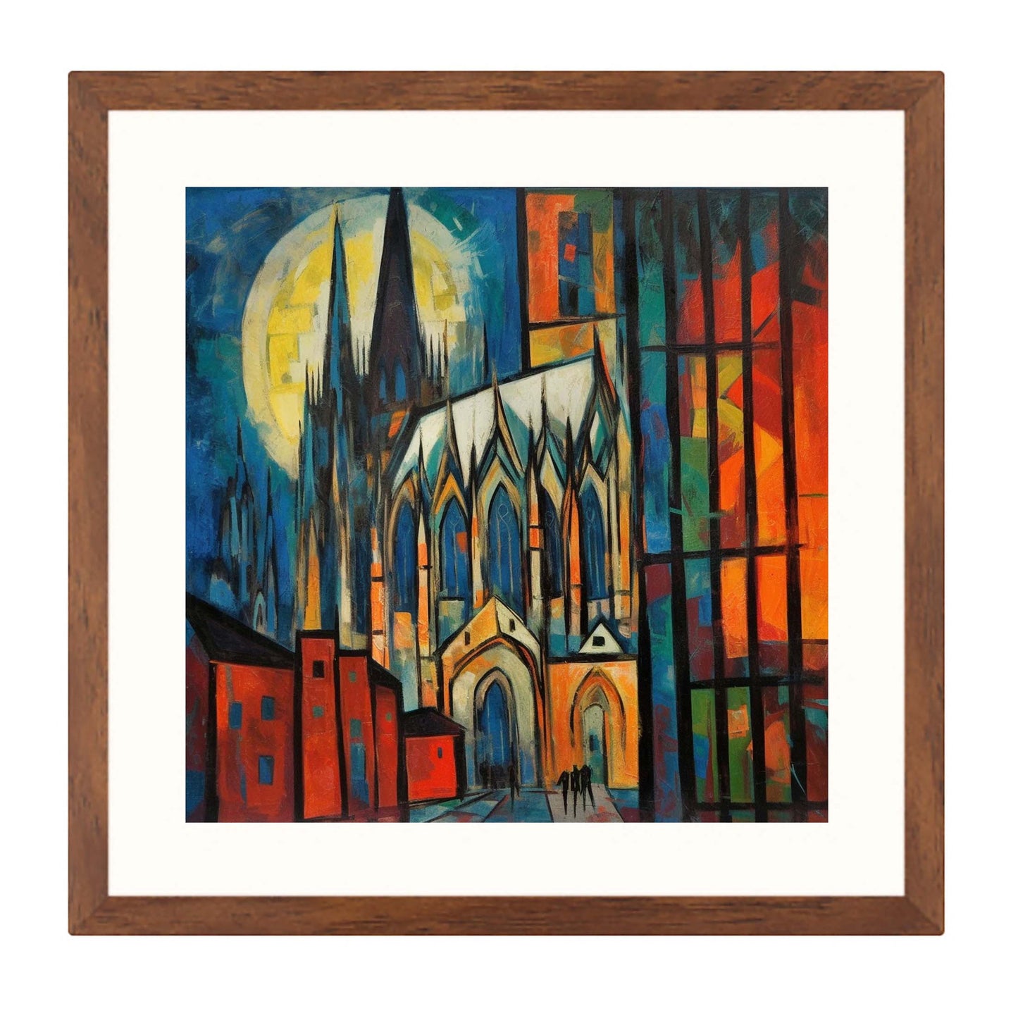 Kölner Dom - Wandbild in der Stilrichtung des Expressionismus