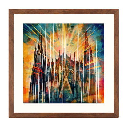 Kölner Dom - Wandbild in der Stilrichtung des Futurismus