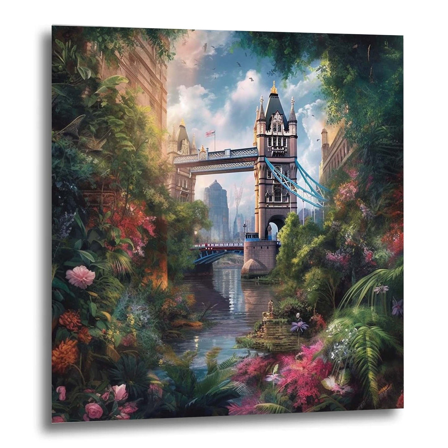 London Tower Bridge - Wandbild in der Stilrichtung Urban Jungle