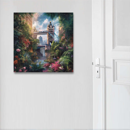 London Tower Bridge - Wandbild in der Stilrichtung Urban Jungle