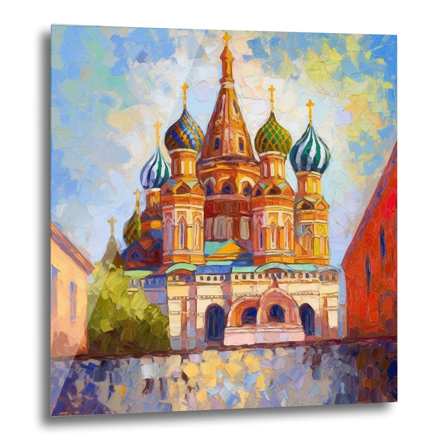 Moskau Kreml - Wandbild in der Stilrichtung des Impressionismus