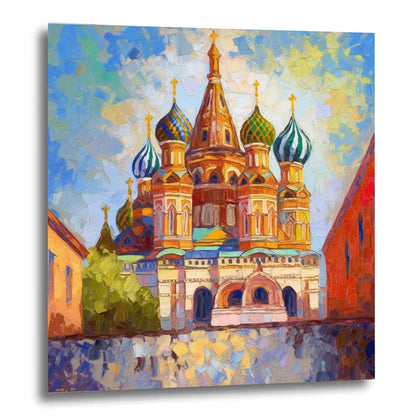 Moskau Kreml - Wandbild in der Stilrichtung des Impressionismus
