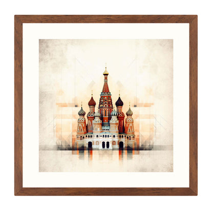 Moskau Kreml - Wandbild in der Stilrichtung des Minimalismus