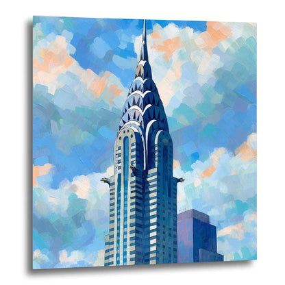 New York Chrysler Building - Wandbild in der Stilrichtung des Impressionismus