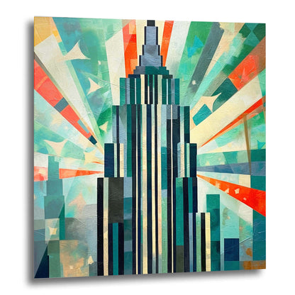 New York Empire State Building - Wandbild in der Stilrichtung des Expressionismus