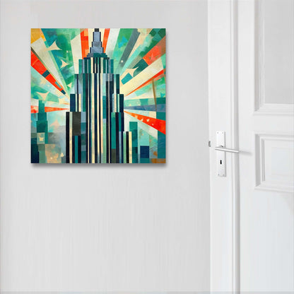 New York Empire State Building - Wandbild in der Stilrichtung des Expressionismus