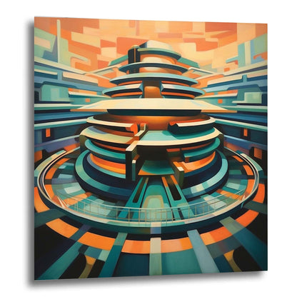 New York Guggenheim Museum - Wandbild in der Stilrichtung des Futurismus