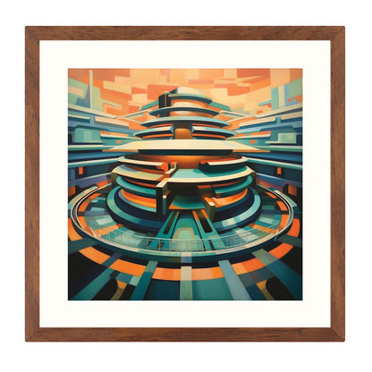 New York Guggenheim Museum - Wandbild in der Stilrichtung des Futurismus