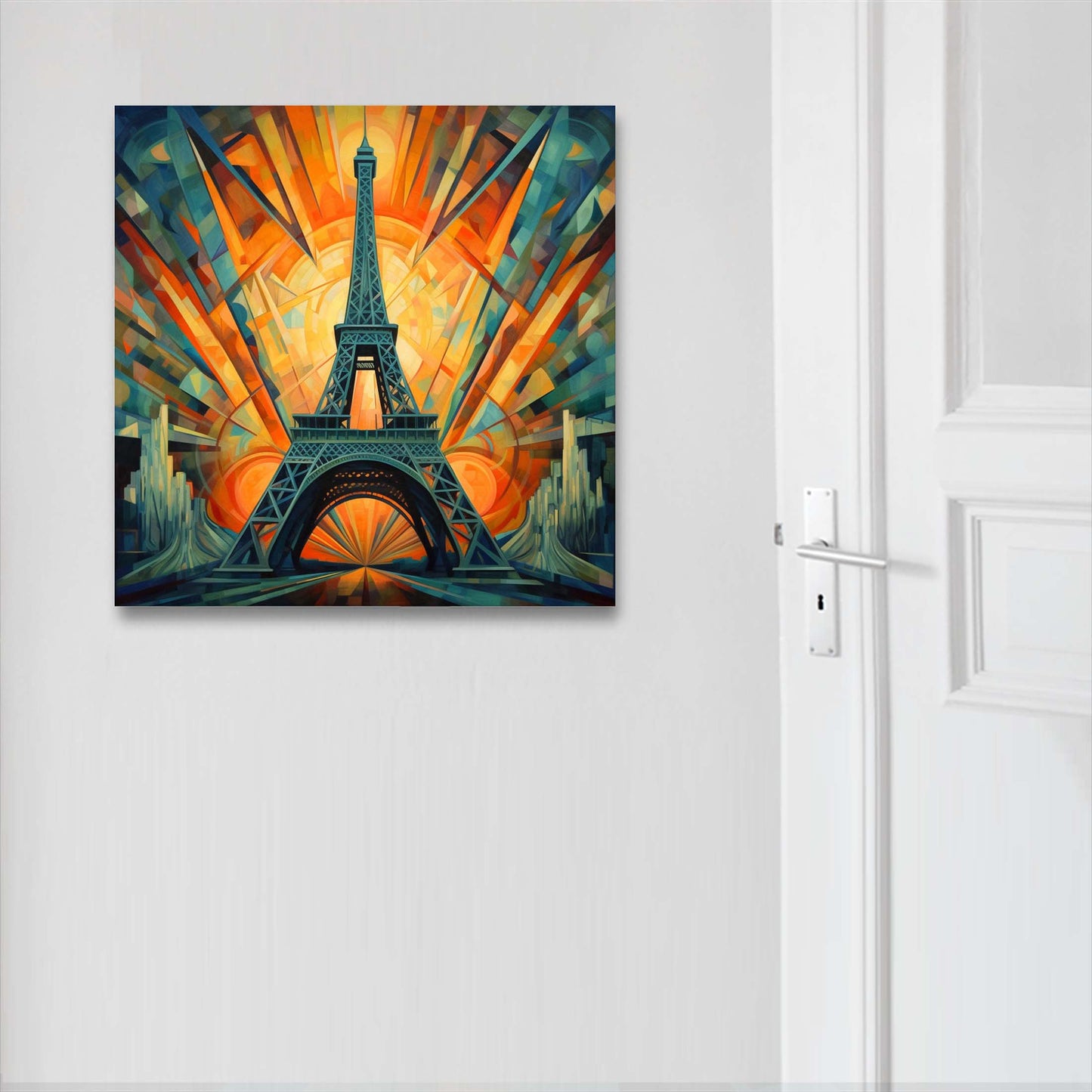 Paris Eiffelturm - Wandbild in der Stilrichtung des Futurismus