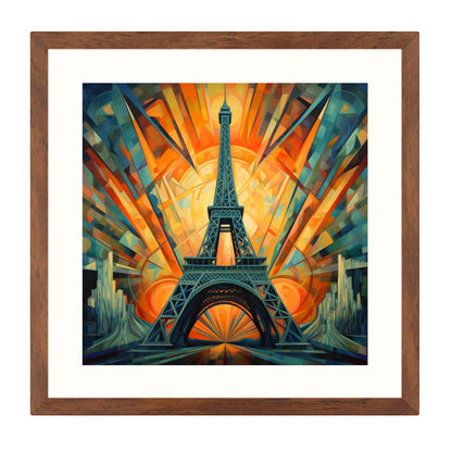 Paris Eiffelturm - Wandbild in der Stilrichtung des Futurismus