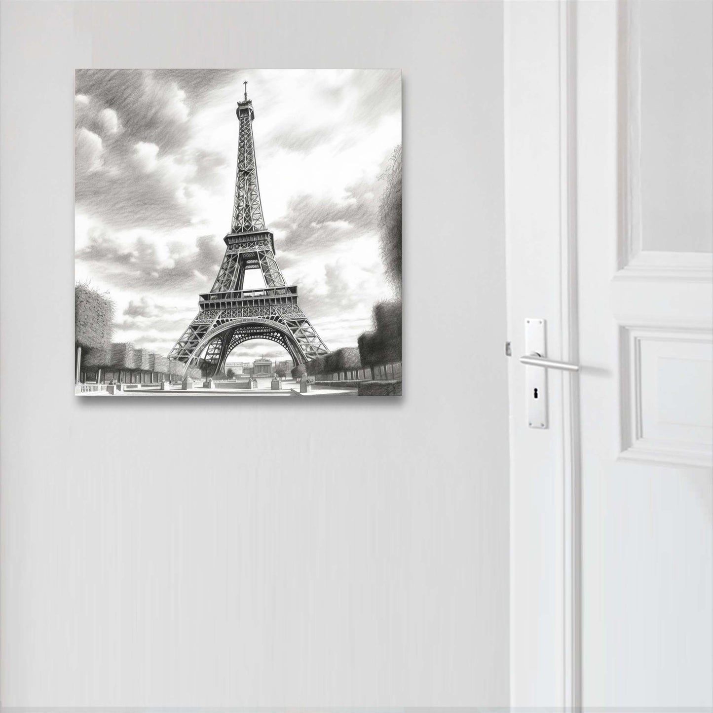 Paris Eiffelturm - Wandbild in der Stilrichtung einer Zeichnung