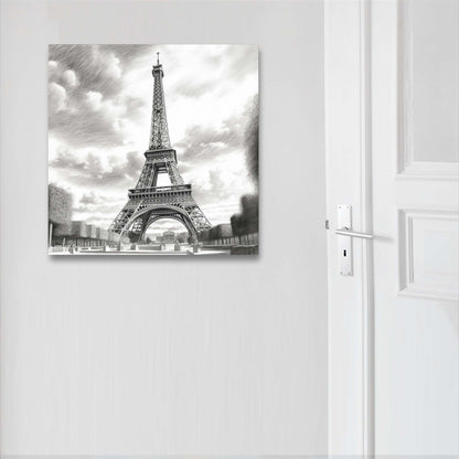 Paris Eiffelturm - Wandbild in der Stilrichtung einer Zeichnung