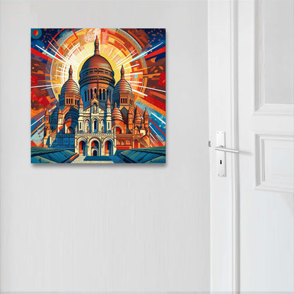Paris Sacre Coeur - Wandbild in der Stilrichtung des Futurismus