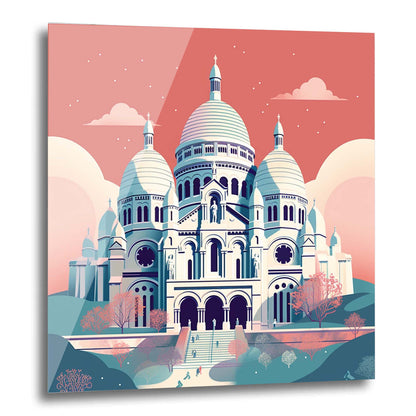 Paris Sacre Coeur - Wandbild in der Stilrichtung des Minimalismus