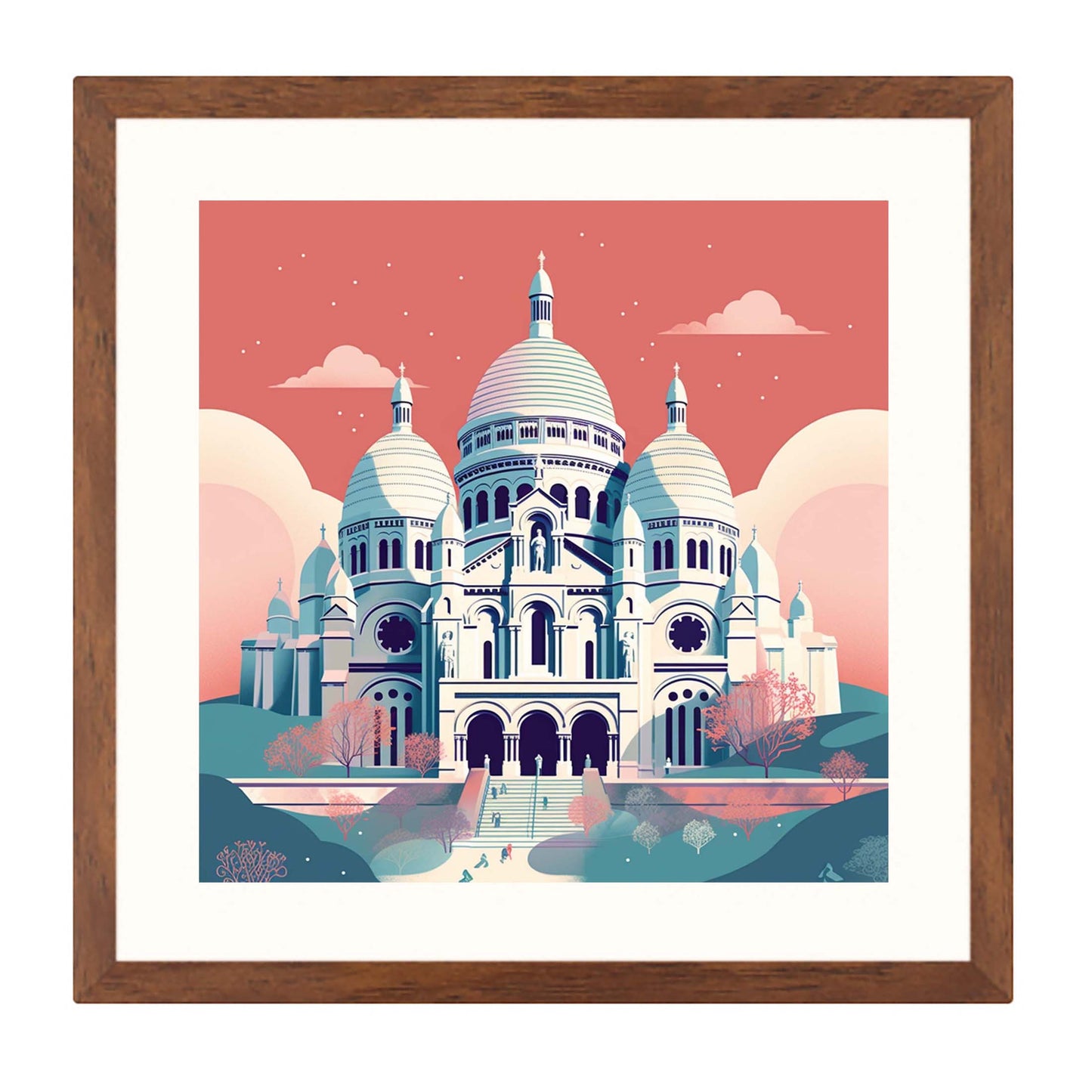 Paris Sacre Coeur - Wandbild in der Stilrichtung des Minimalismus