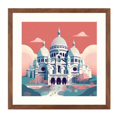 Paris Sacre Coeur - Wandbild in der Stilrichtung des Minimalismus