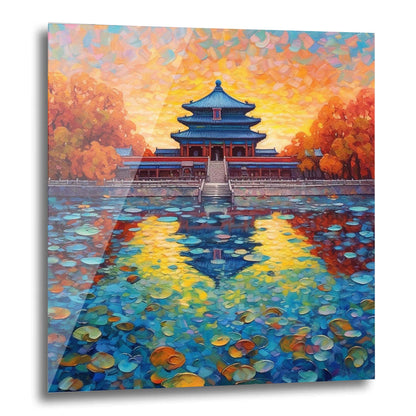 Peking Verbotene Stadt - Wandbild in der Stilrichtung des Impressionismus