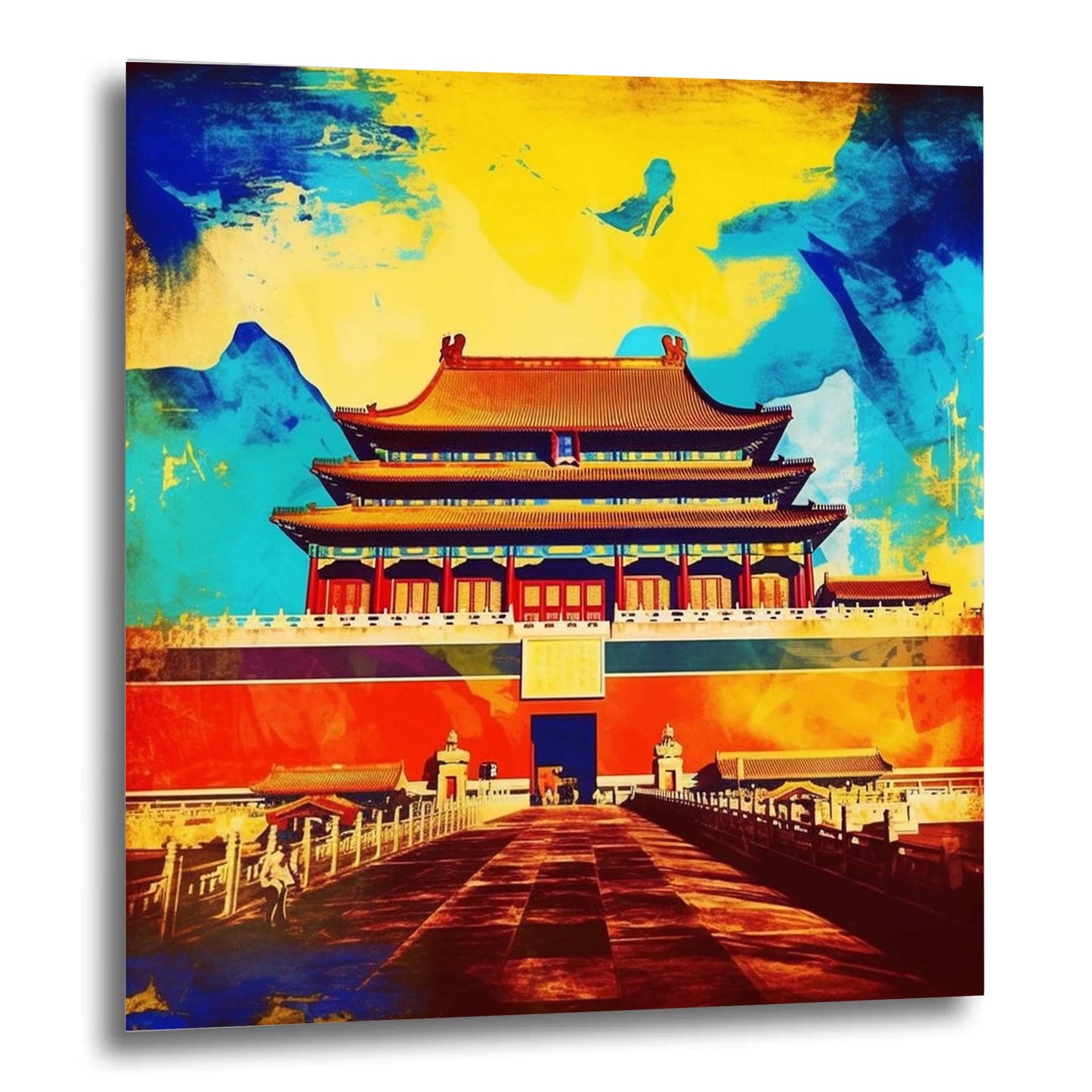 Peking Verbotene Stadt - Wandbild in der Stilrichtung der Pop-Art