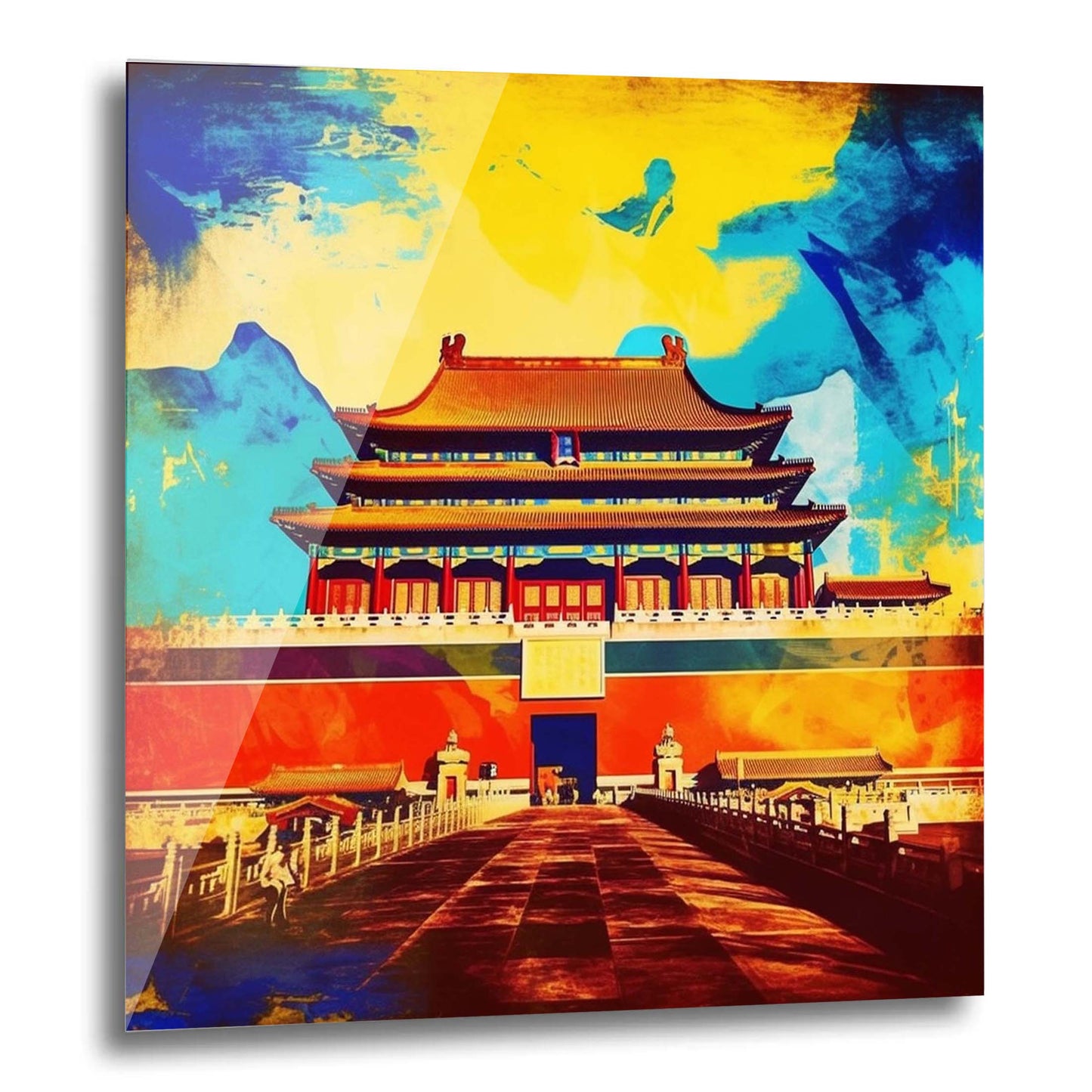 Peking Verbotene Stadt - Wandbild in der Stilrichtung der Pop-Art