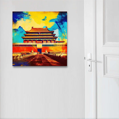 Peking Verbotene Stadt - Wandbild in der Stilrichtung der Pop-Art