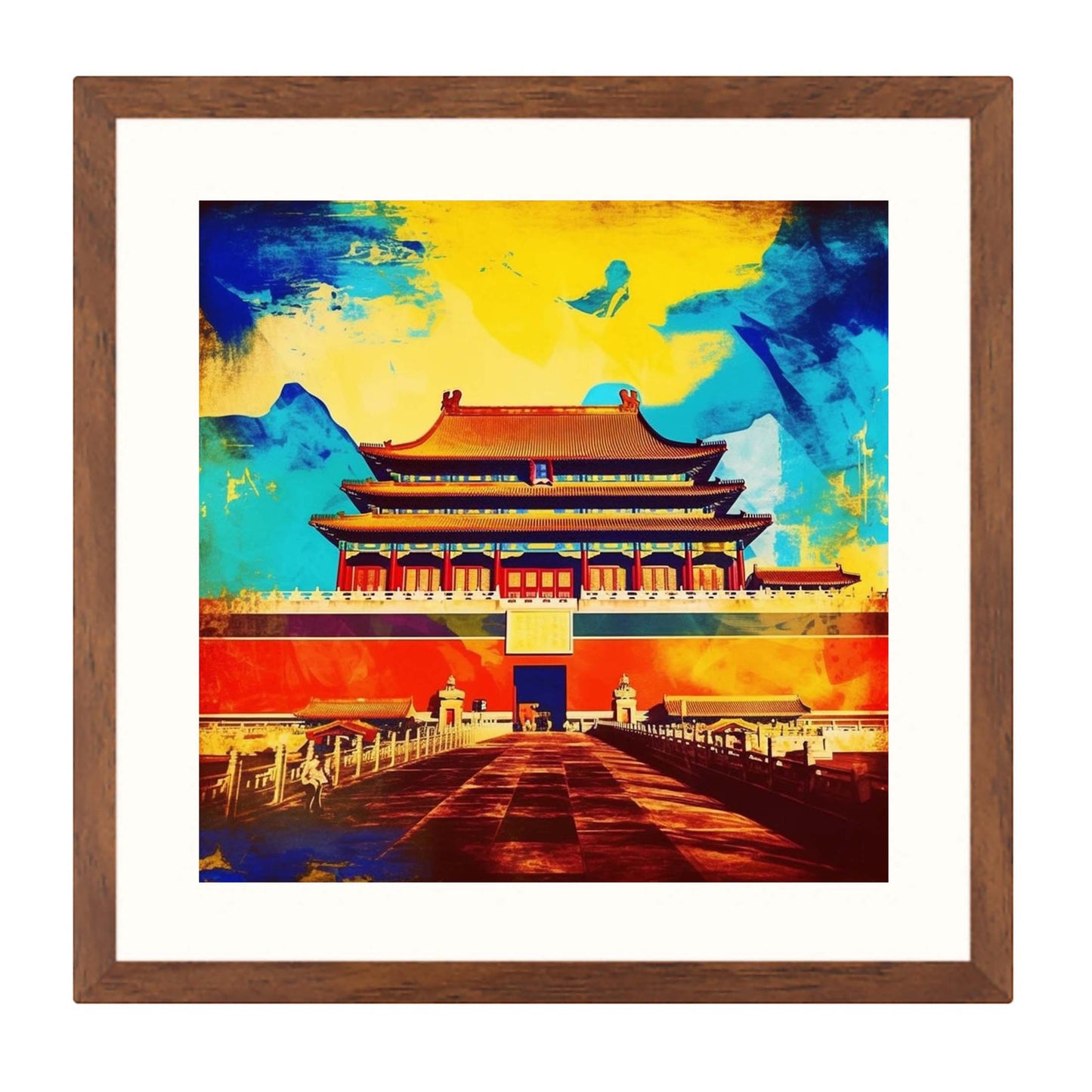 Peking Verbotene Stadt - Wandbild in der Stilrichtung der Pop-Art