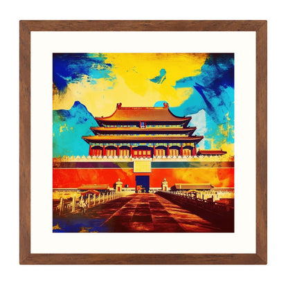 Peking Verbotene Stadt - Wandbild in der Stilrichtung der Pop-Art
