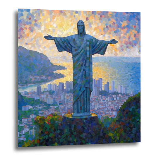 Rio de Janeiro Christus Statue - Wandbild in der Stilrichtung des Impressionismus