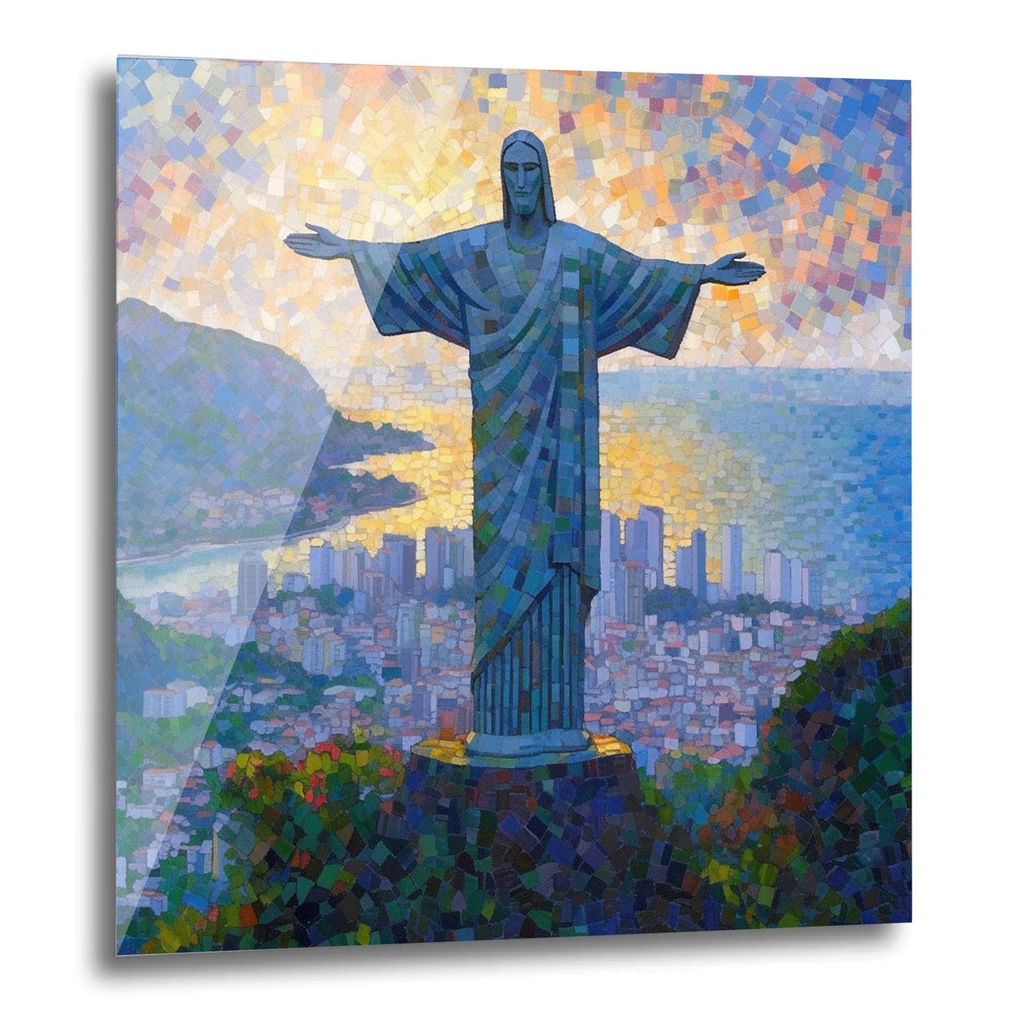 Rio de Janeiro Christus Statue - Wandbild in der Stilrichtung des Impressionismus