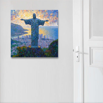 Rio de Janeiro Christus Statue - Wandbild in der Stilrichtung des Impressionismus