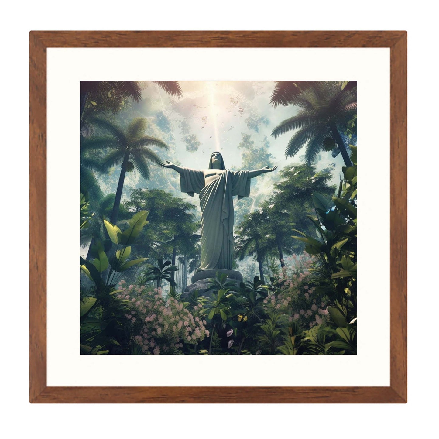 Rio de Janeiro Christus Statue - Wandbild in der Stilrichtung Urban Jungle