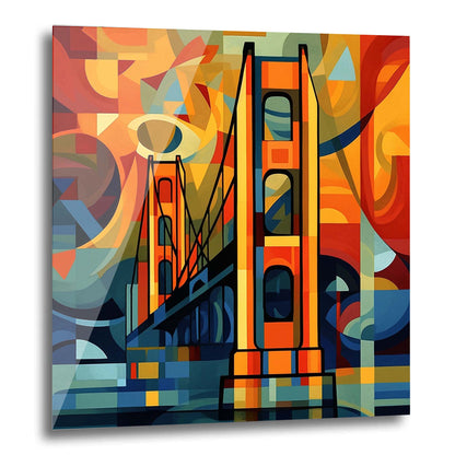 San Fransisco Golden Gate Bridge - Wandbild in der Stilrichtung des Expressionismus