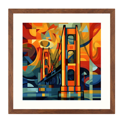 San Fransisco Golden Gate Bridge - Wandbild in der Stilrichtung des Expressionismus
