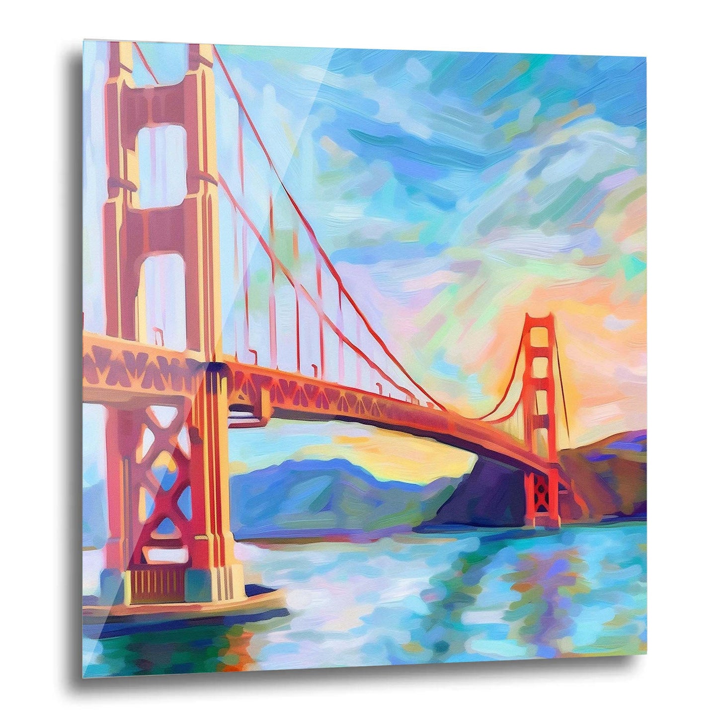 San Fransisco Golden Gate Bridge - Wandbild in der Stilrichtung des Impressionismus