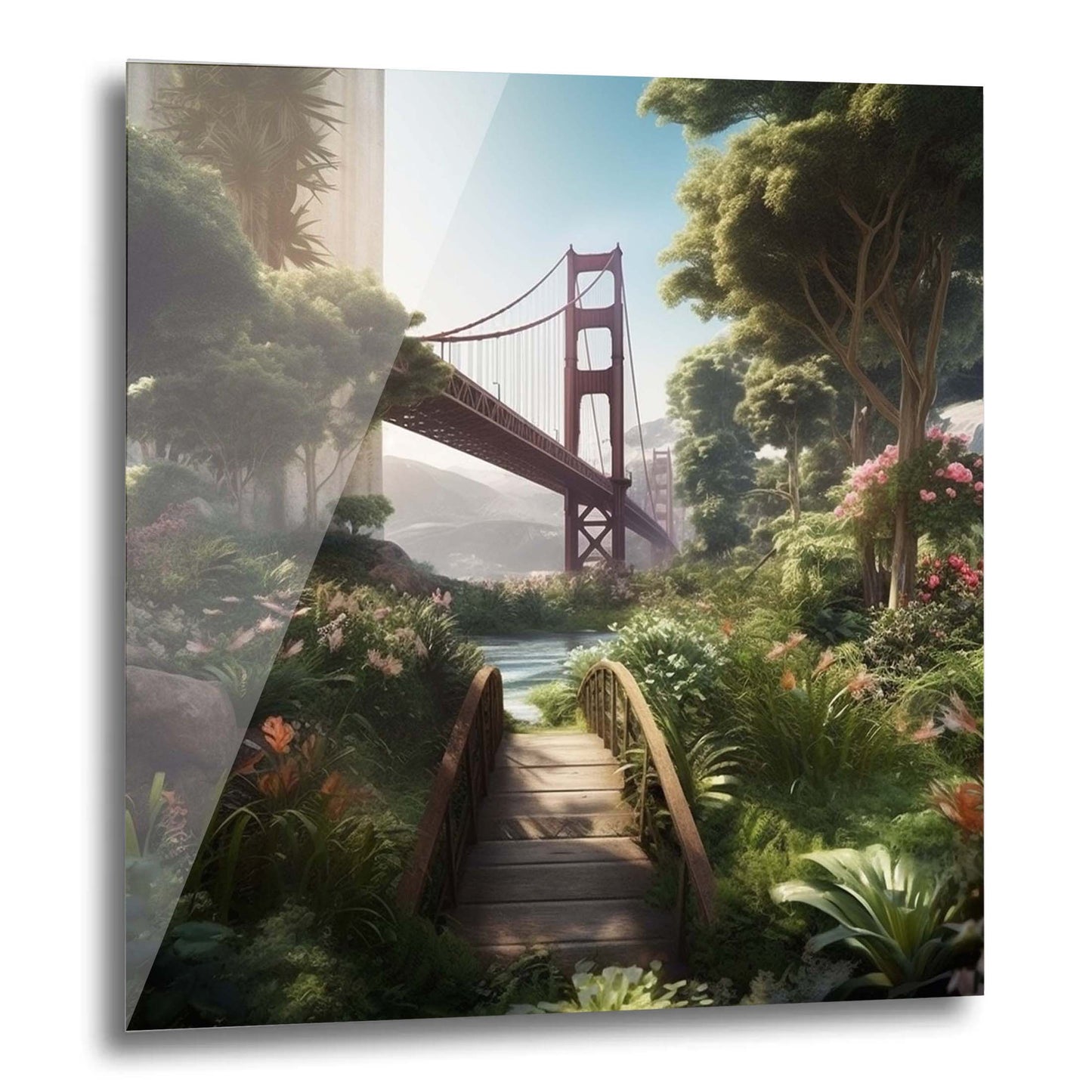San Fransisco Golden Gate Bridge Golden Gate Bridge - Wandbild in der Stilrichtung Urban Jungle