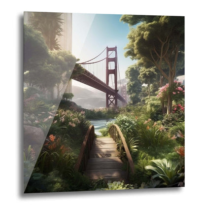 San Fransisco Golden Gate Bridge Golden Gate Bridge - Wandbild in der Stilrichtung Urban Jungle